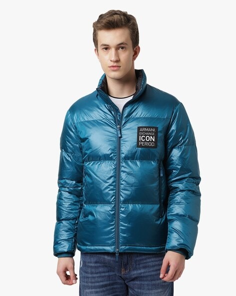 Buy Karl Lagerfeld Men Blue Reversible Karl Doll Puffer Jacket for Men  Online | The Collective