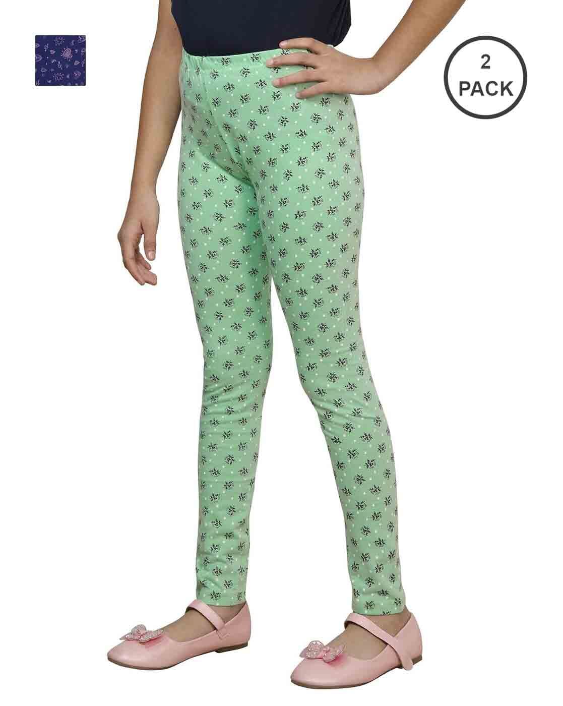 Buy Madame Women Green & Grey Printed Leggings - Leggings for Women 2236966  | Myntra