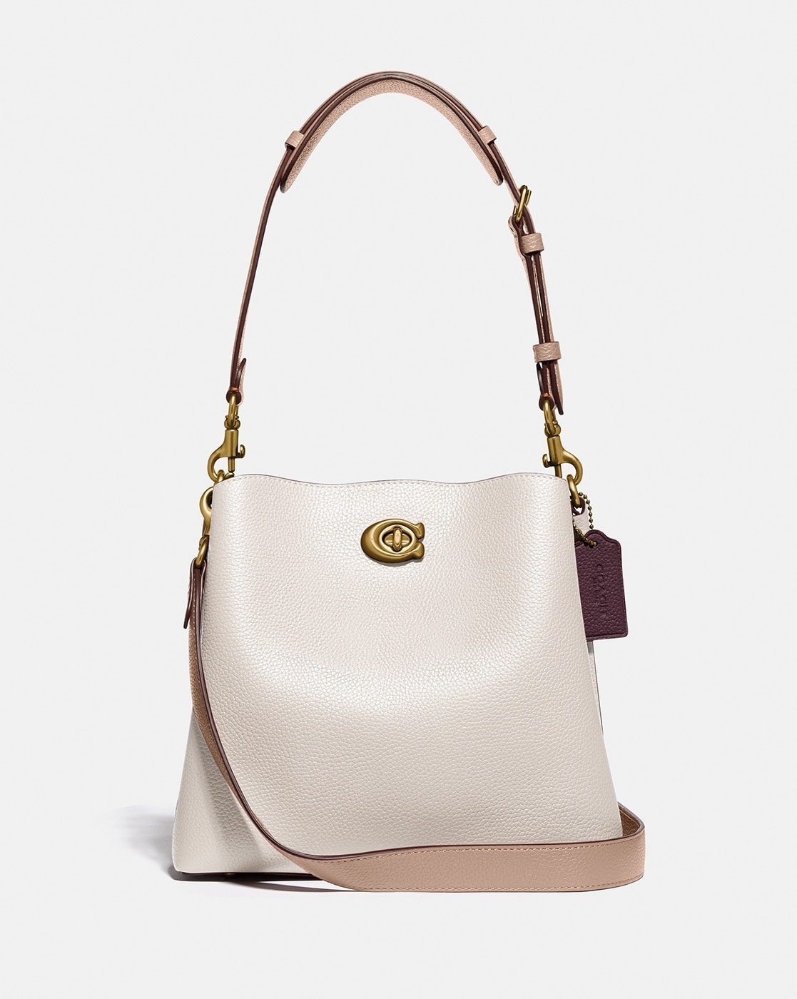 Coach Beige/Pink Signature Coated Canvas and Leather Small Town Bucket Bag  Coach | TLC
