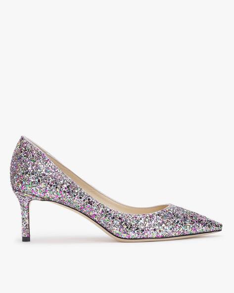 Buy Jimmy Choo Romy 60 Coarse Glitter Pumps | Multicoloured Color 