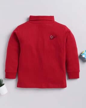 Boys Embroidered High-Neck Sweatshirt-image-11