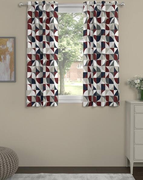 Rosarahome Pack of 2 Geometric Print Window Curtains