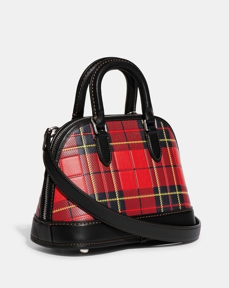 Amazon.com: Lost Queen Rise Up Handcuff Goth Punk Rock Black and Purple  Plaid Tartan Tote Crossbody Bag Women's Purse : Clothing, Shoes & Jewelry