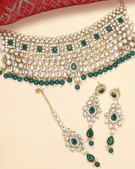 Women Stone-Studded Multi-Piece Jewellery Set