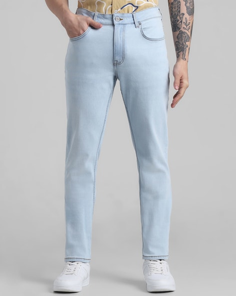 Sf Jeans Men Solid Light Blue Jeans - Selling Fast at Pantaloons.com