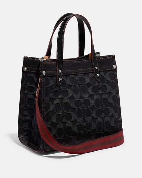 Denim coach sale tote