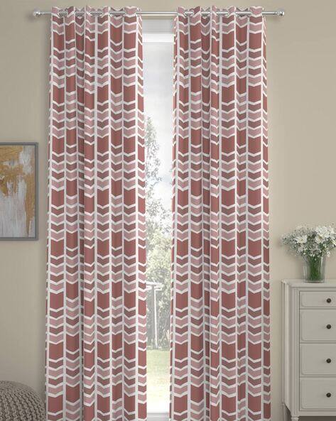 Rosarahome Pack of 2 Geometric Print Door Curtains