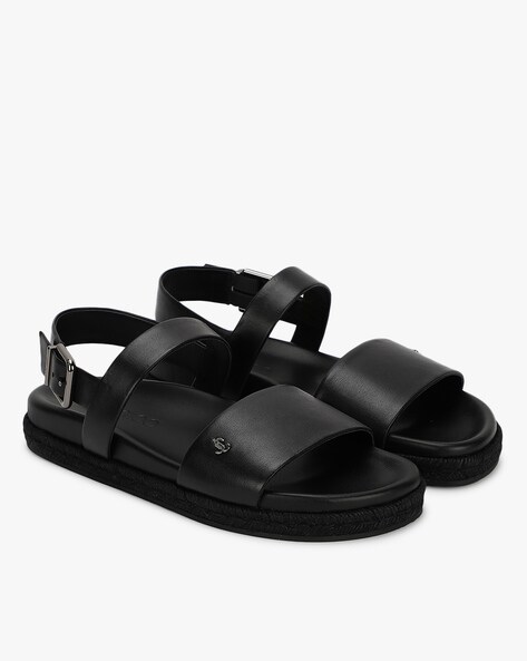 Buy Jimmy Choo Seth Soft Vachetta Sandals Black Color Men AJIO