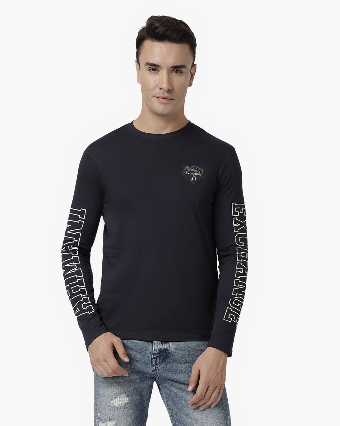 Armani jeans long on sale sleeve t shirt