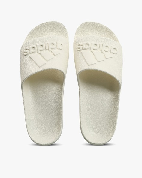 Mens white cheap adidas sliders