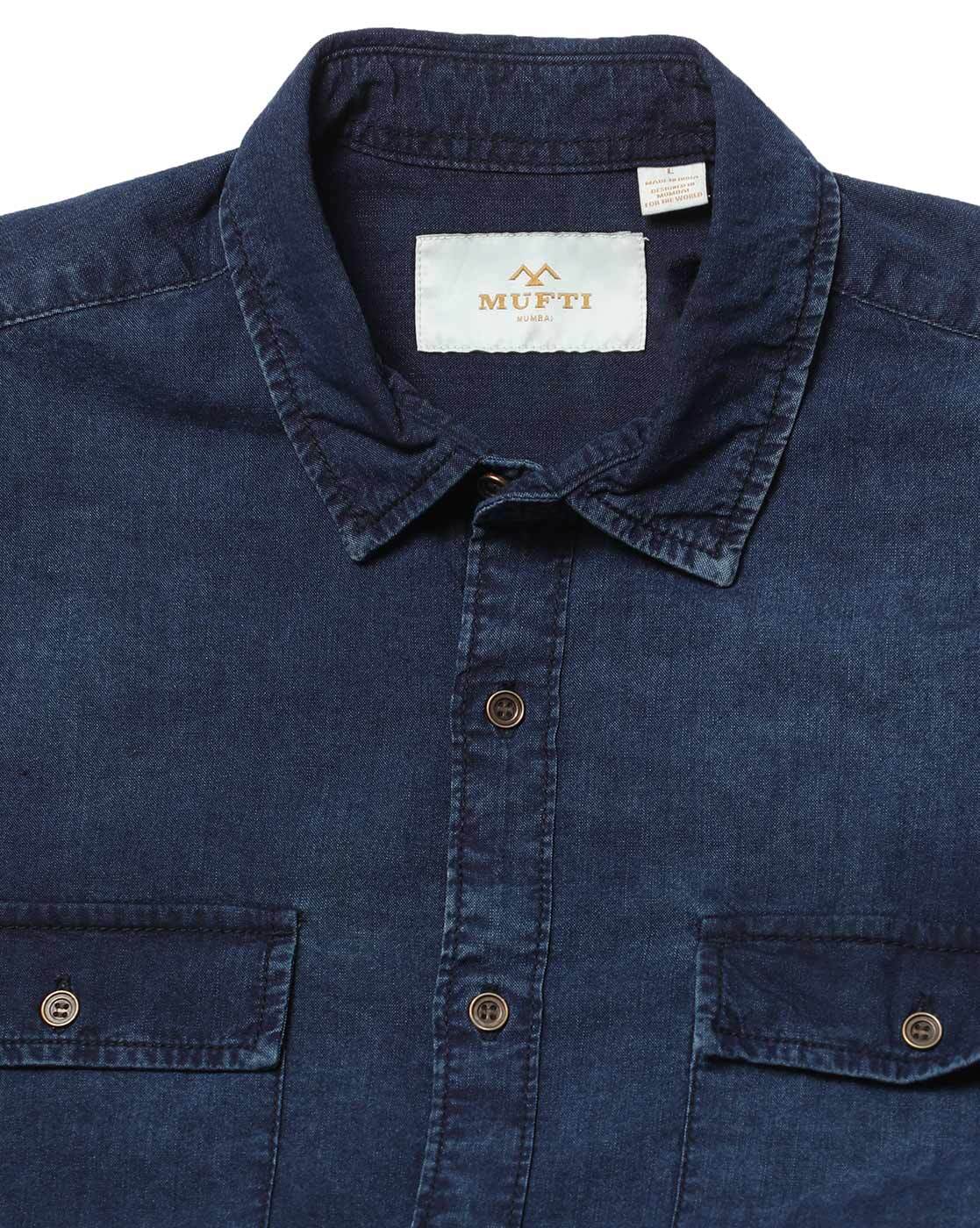 Buy Indigo Blue Denim Shirt Online at Muftijeans