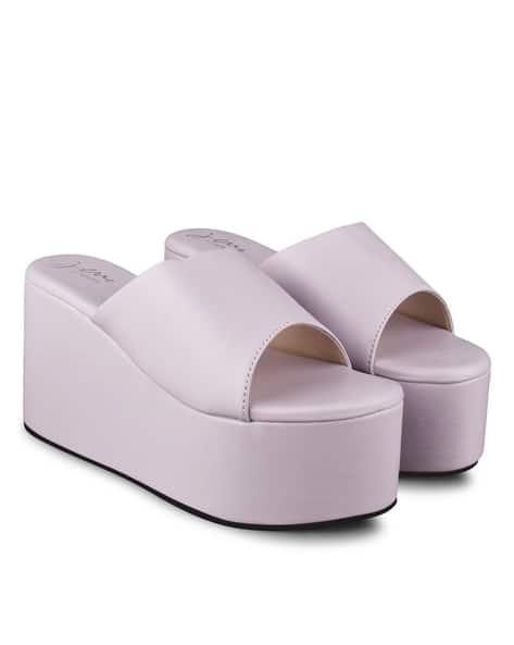 Buy Lavender Heeled Sandals for Women by JM LOOKS Online | Ajio.com