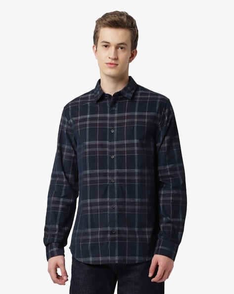 Checked Cotton Corduroy Shirt