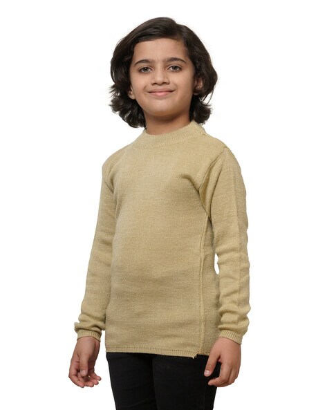 Buy Beige Sweaters Cardigans for Boys by INDIWEAVES Online Ajio