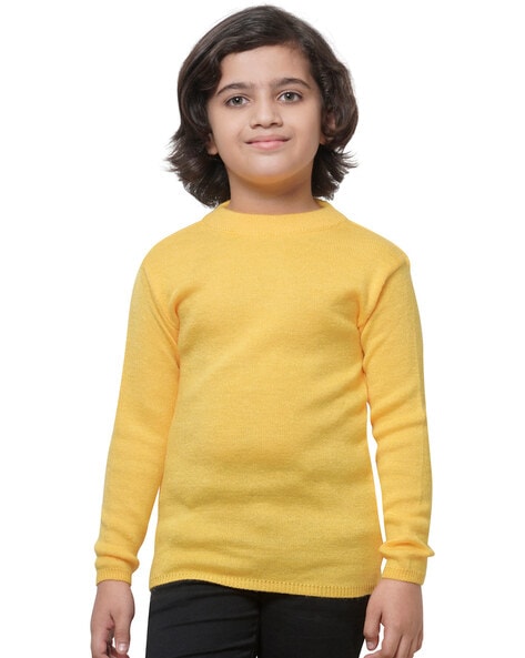 Buy Yellow Sweaters Cardigans for Boys by INDIWEAVES Online Ajio