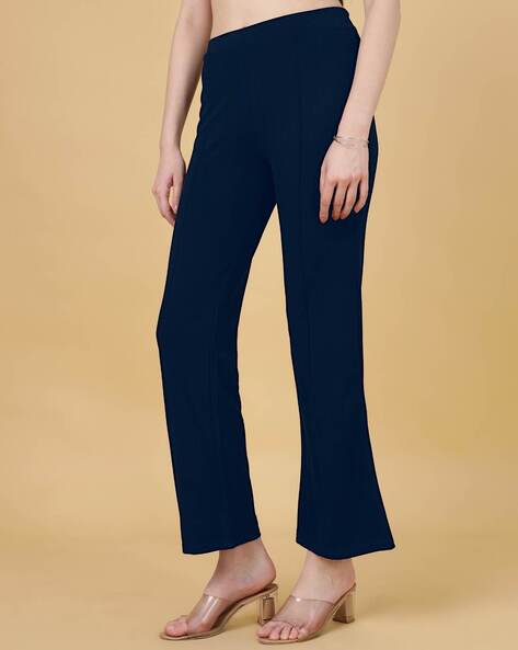 Buy FITHUB Bell Bottom Trousers for Women with high Waist Online