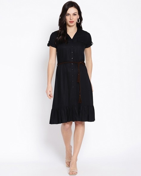 Buy online Women's Shirt Solid Dress from western wear for Women by  Pynkposh for ₹2299 at 10% off | 2024 Limeroad.com