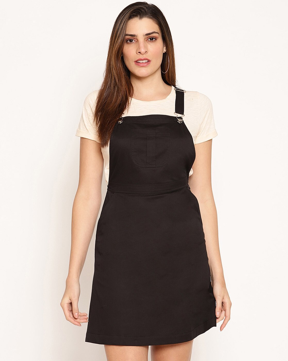 Maternity Blue Denim Pocket Pinafore Dress | New Look