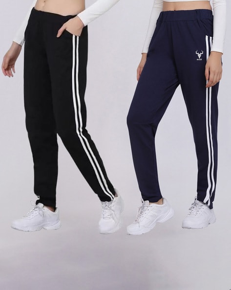 Buy Black Track Pants for Men by MOUNTAIN COLOURS Online | Ajio.com
