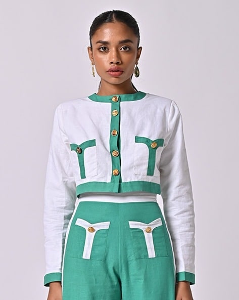 Buy Green Jackets Coats for Women by The Missy Co Online Ajio