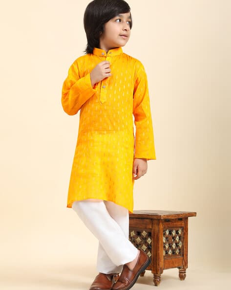 PRO-ETHIC(STYLE DEVELOPER) Boys Self-Design Kurta Pyjamas Set