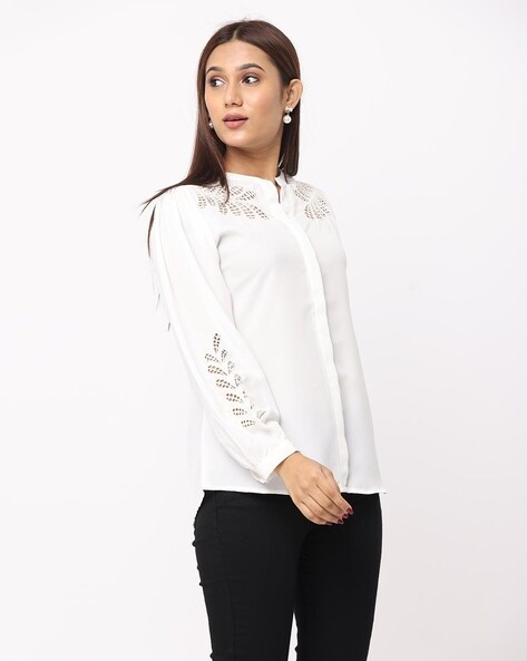 Textured Tri-Blend Fitted Long Sleeve V Neck Tee – MONROW