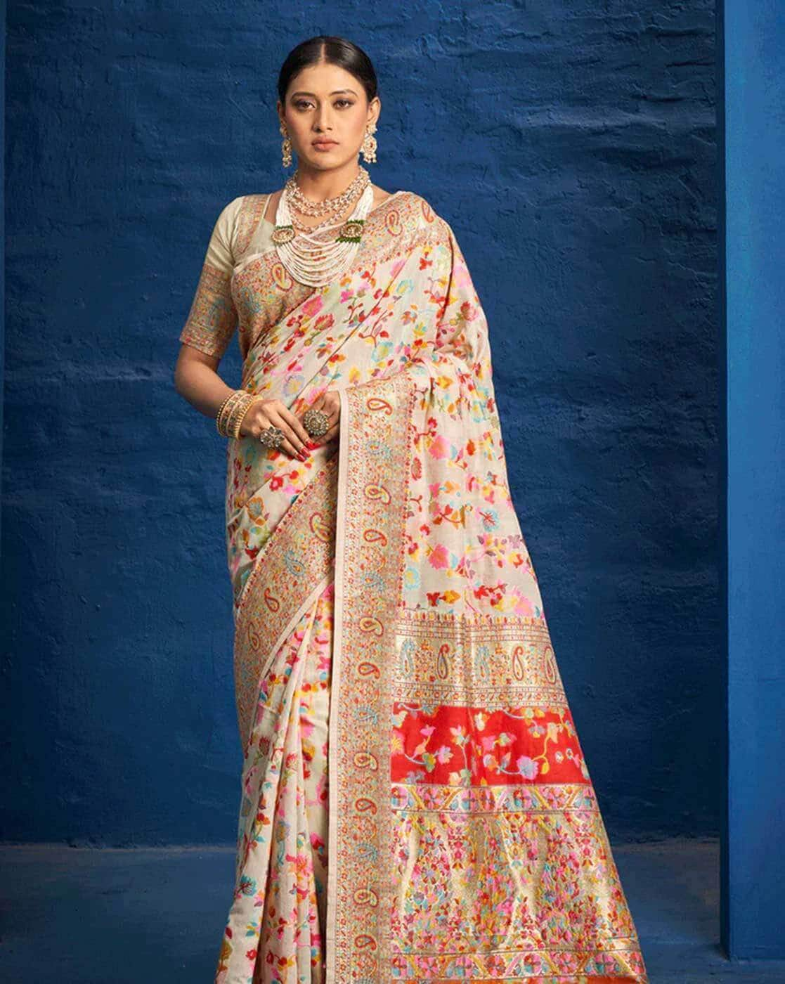 Buy Pink Sarees for Women by SATRANI Online | Ajio.com