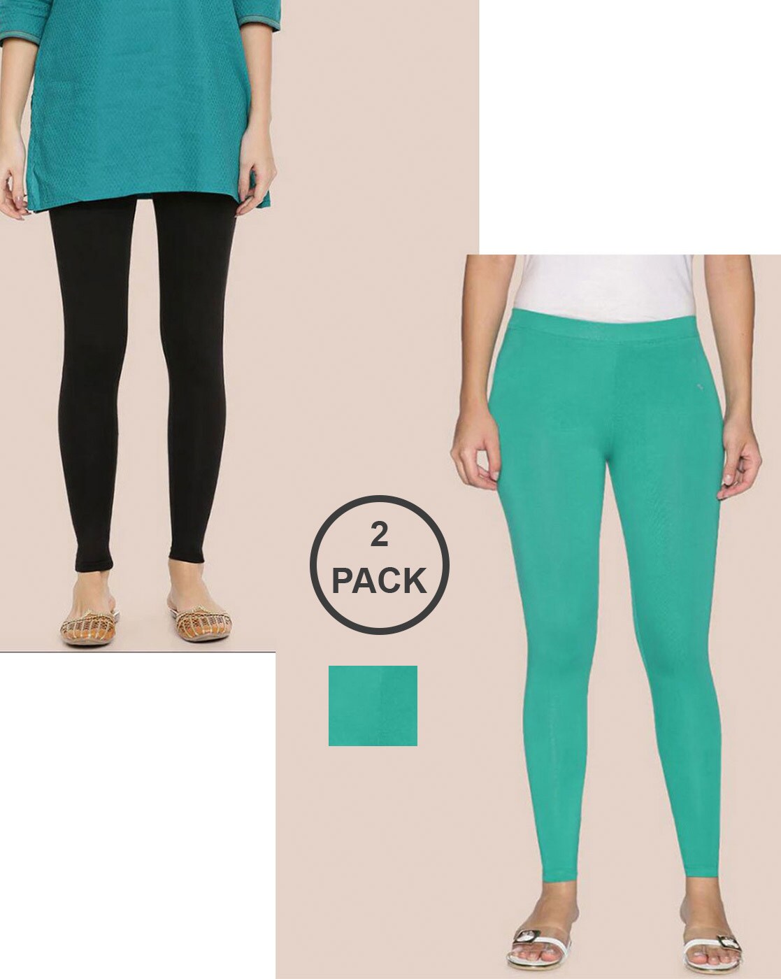 Buy Multicoloured Leggings for Women by WELLFITLOOK STAY CLASSY