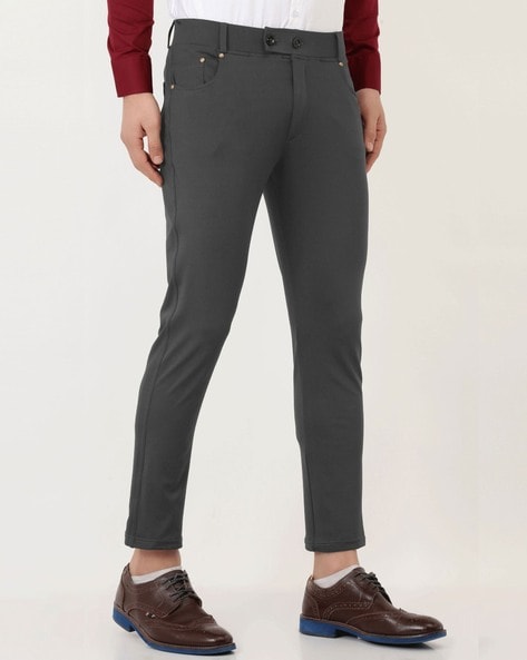 Red Kap Pants: Men's PT60 CH Stretch Waistband Charcoal Grey Work Pants