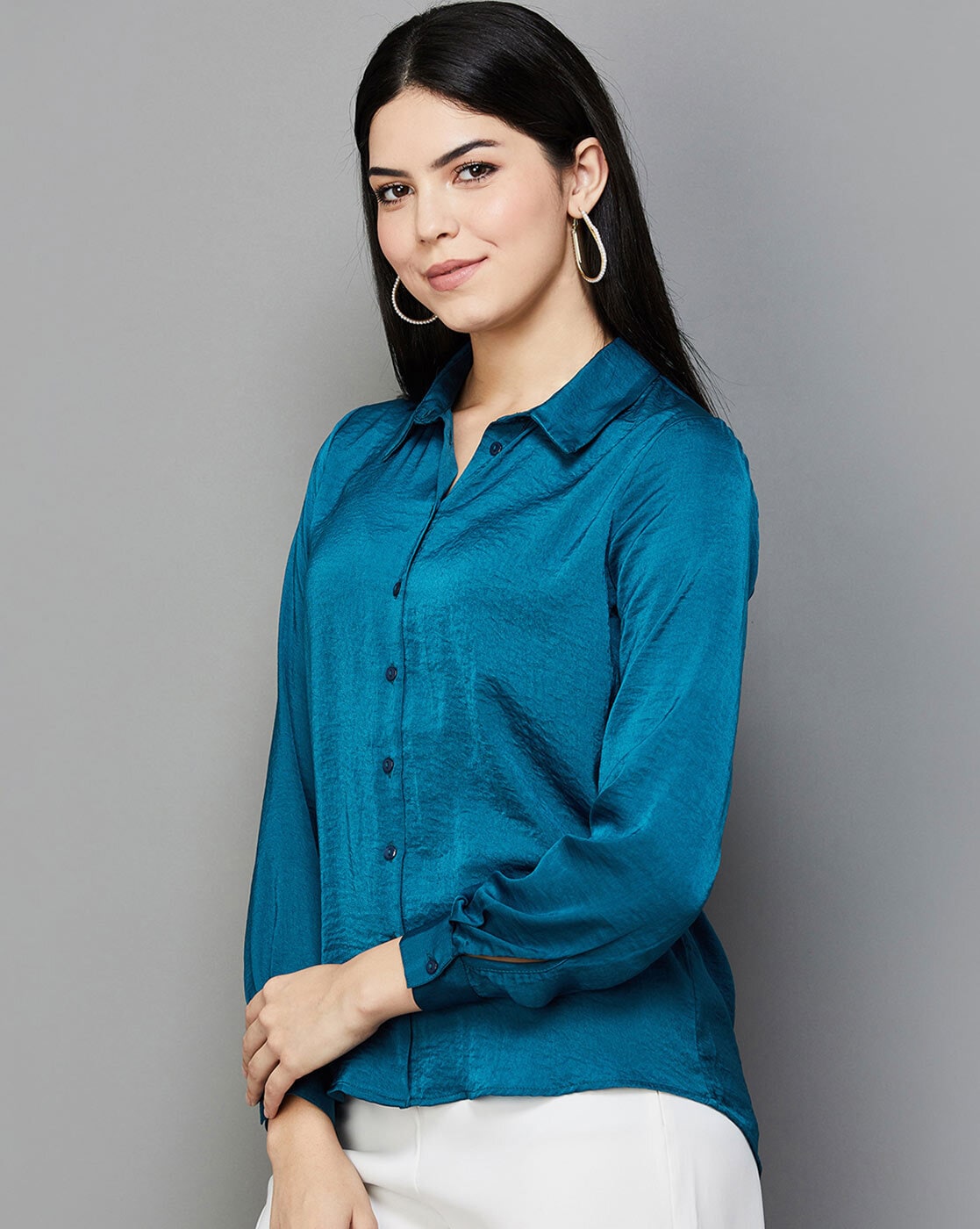 Teal blue tops sales for ladies