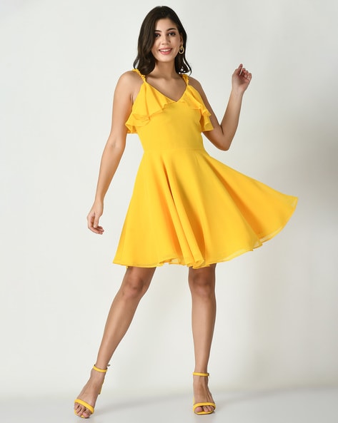 Yellow Long Dress Women | Long Yellow Vestidos Dress | V Neck Long Yellow  Dress - Party - Aliexpress