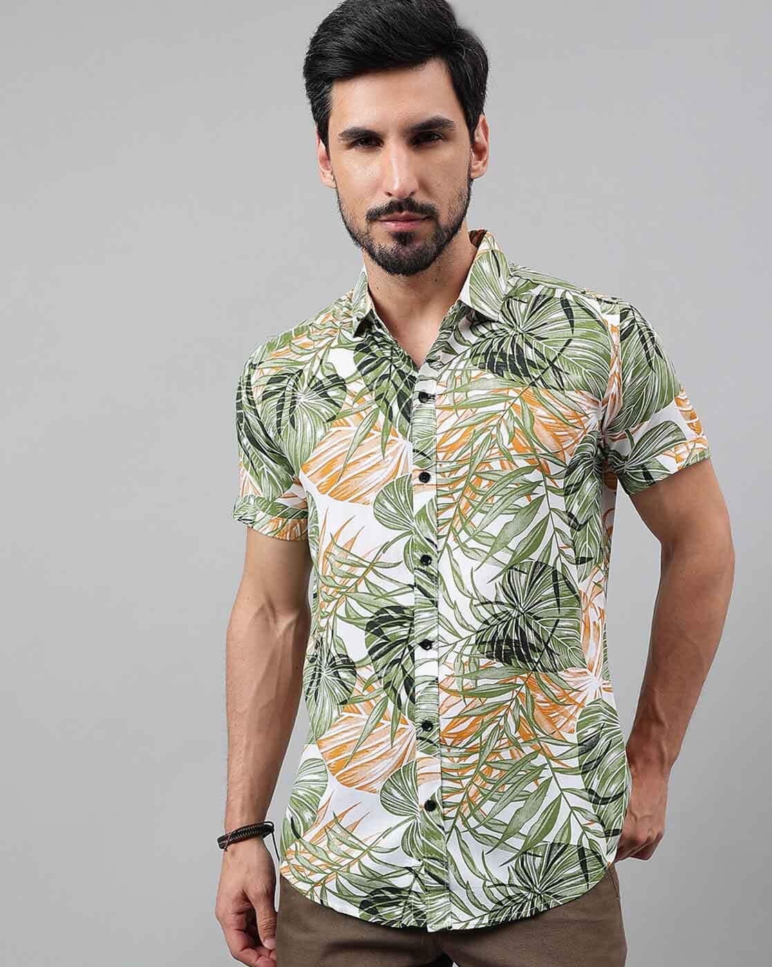 TROPICAL.PRINT/SLIT.FRONT セオリー 2018SS Sun Surf Short Sleeve Shirt - Cattleya Orchid - 39217