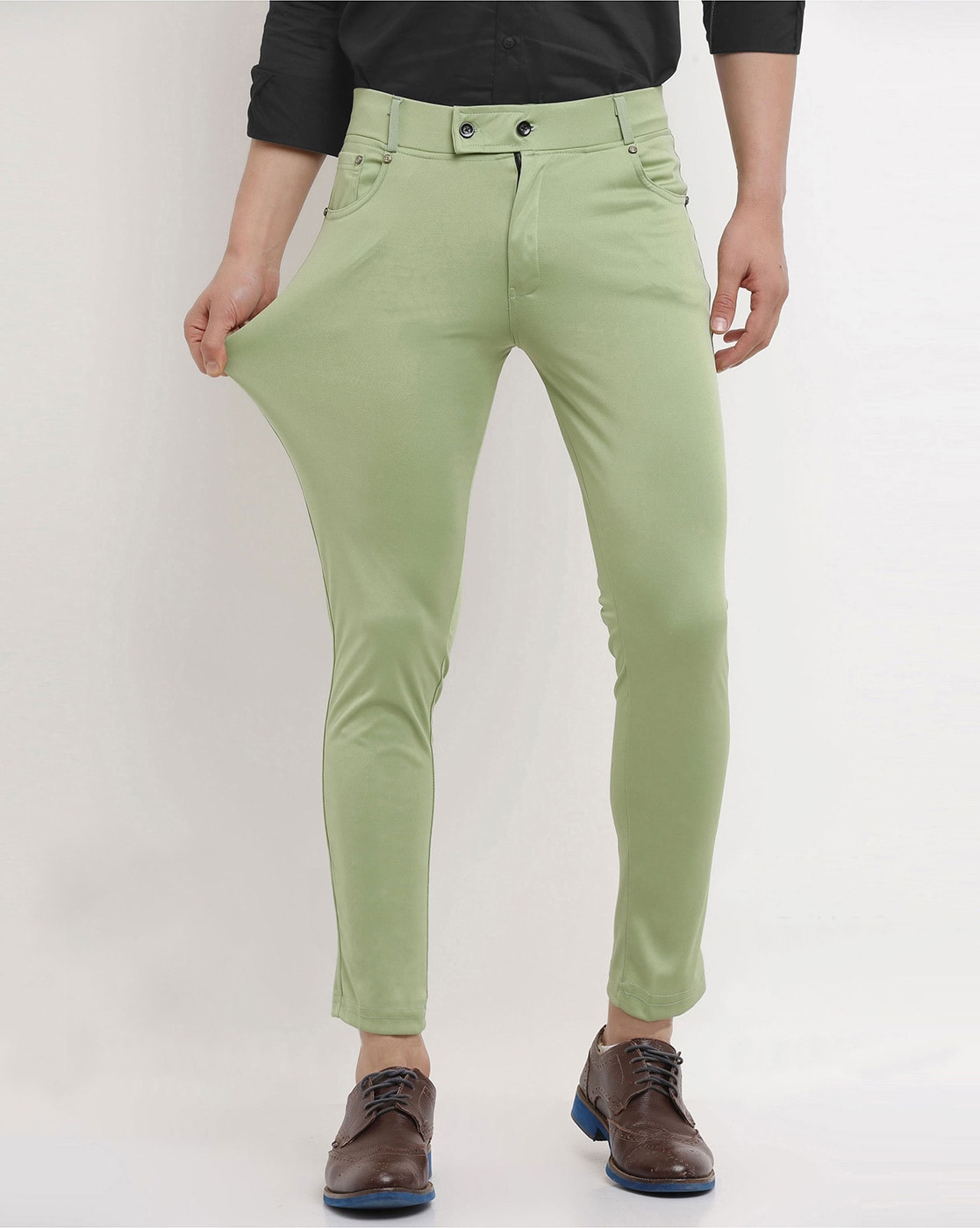 Light Green Active Hosiery Pants | Candy Active-6780-Light Green |  Cilory.com