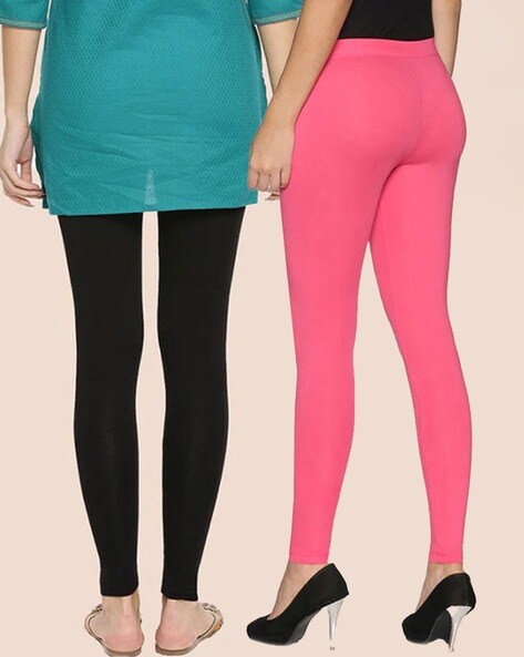 Women Pack of 2 Leggings with Elasticated Waistband