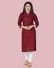 UG Apparel Women's Everyday Tunic – Long Sleeve Hi-Low Hem With Side Slits, Maroon, NCAA Licensed