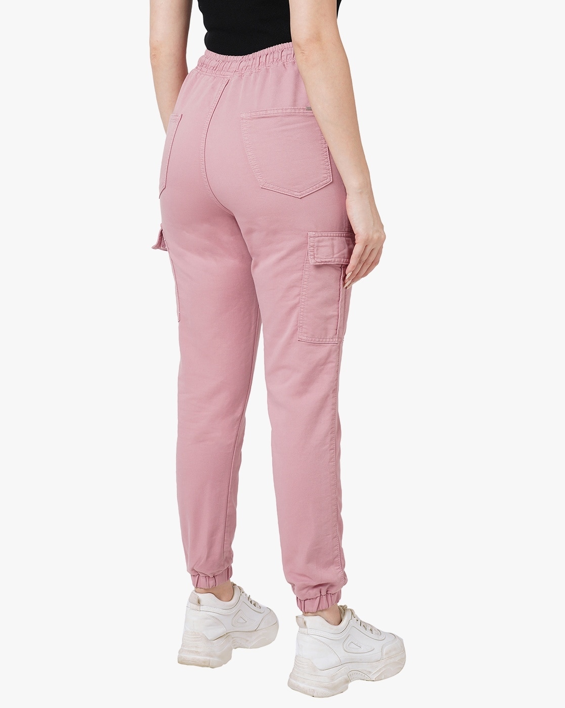 Women Bene Kleed Over Dyed Cargo Parachute Trousers