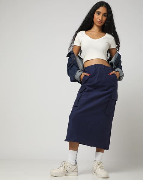 SAM Women Polka-dot Straight Skirt
