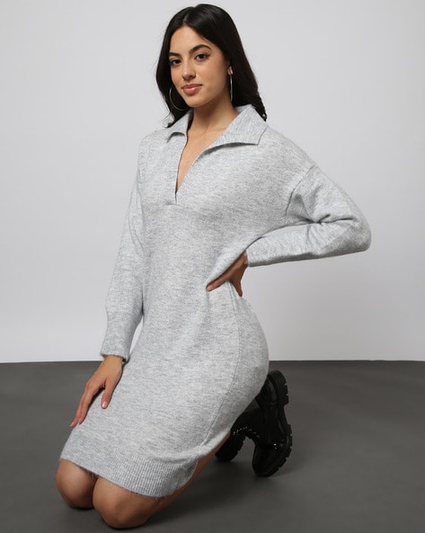 PrettyGuide Women's Turtleneck Sweater Dress Long Sleeve Ribbed Knit  Stretch Midi Bodycon Dresses - Walmart.com