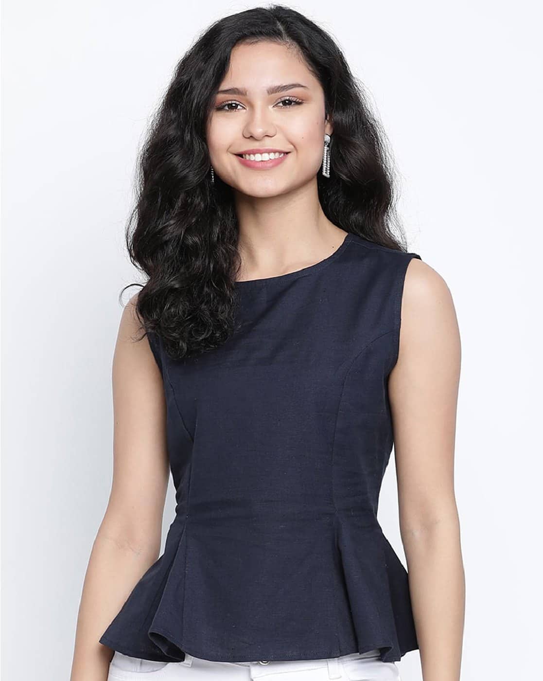 Draax Fashions Women Slim Fit Top (Blue)