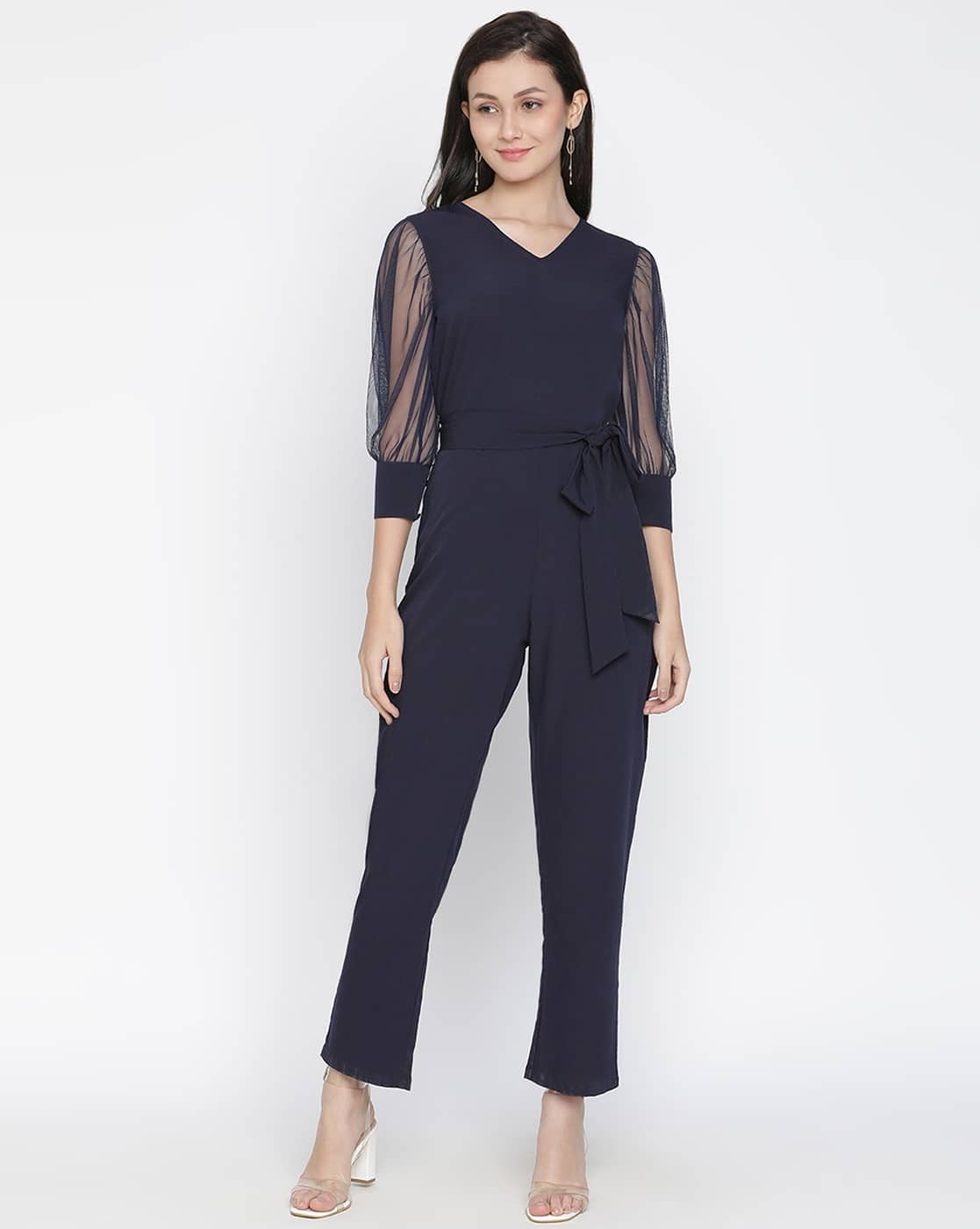 Draax Fashions Solid Jumpsuit (Black)
