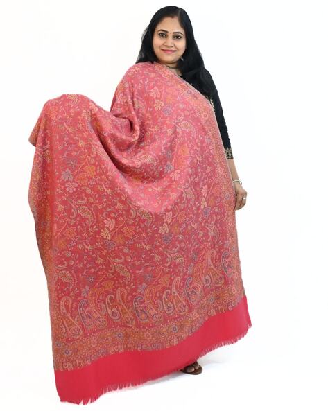 Floral Woven Wollen Shawl Price in India