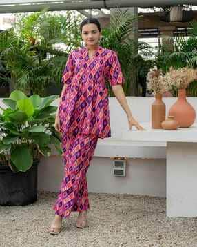 weavllite Ikat Print Co-Ord Sets-picture-35