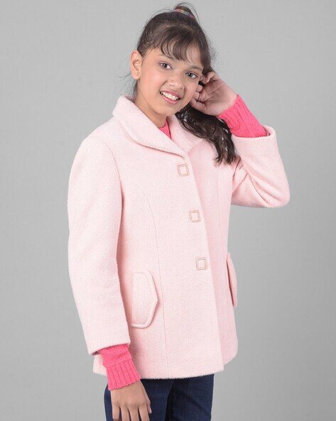 Girls pink sale trench coat