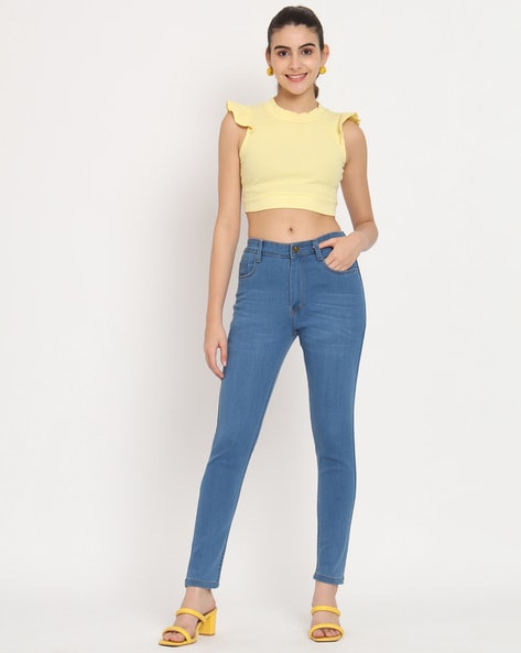 Buy Blue Jeans & Jeggings for Women by ANGELFAB Online