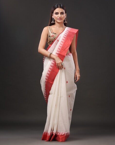 Morning Daisy Black and White Saree - I Love Sarees