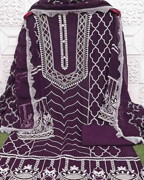 Solid Unstitched Dress Material Price in India