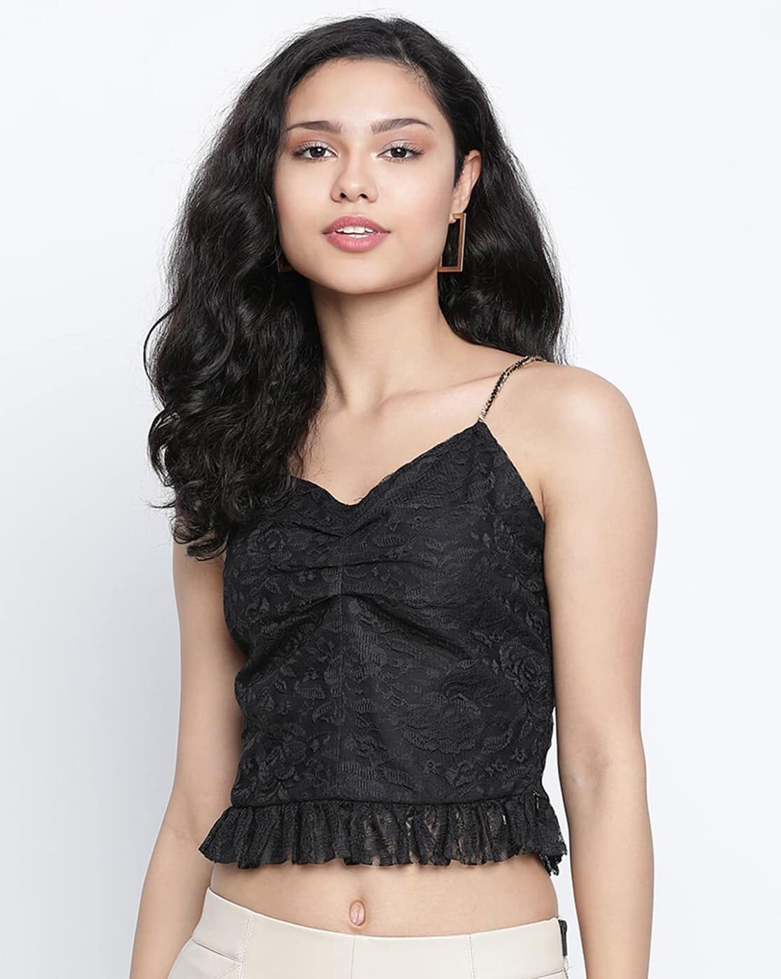 Draax Fashions Women Slim Fit Top (Black)