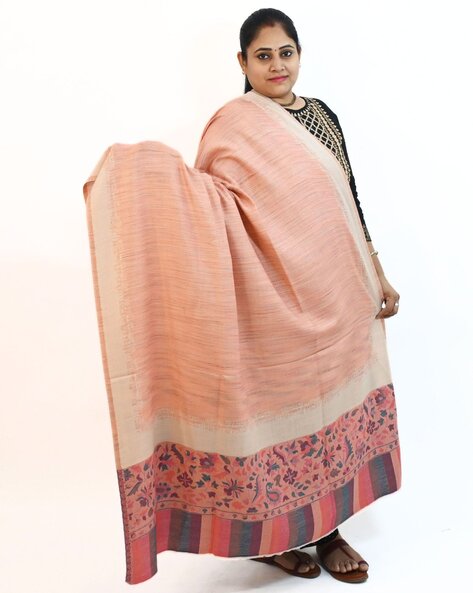 Women Woolen Shawl with Fringed Hem Price in India