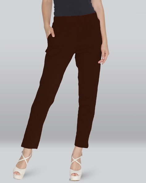 Buy Brown Trousers & Pants for Women by LYRA Online