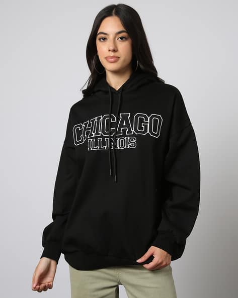 Buy Outryt by AZORTE Embroidered Oversized Hoodie Online | Ajio.com